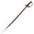Original U.S. Civil War M1850 Foot Officer Sword with Patterned Leather Grip & Etched Blade Original Items