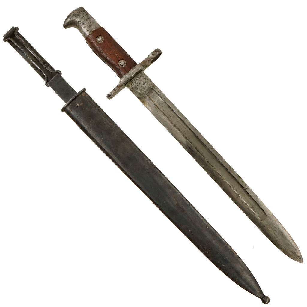 Original U.S. Spanish-American War Model 1892 Krag Rifle Bayonet and Scabbard - Dated 1895 Original Items