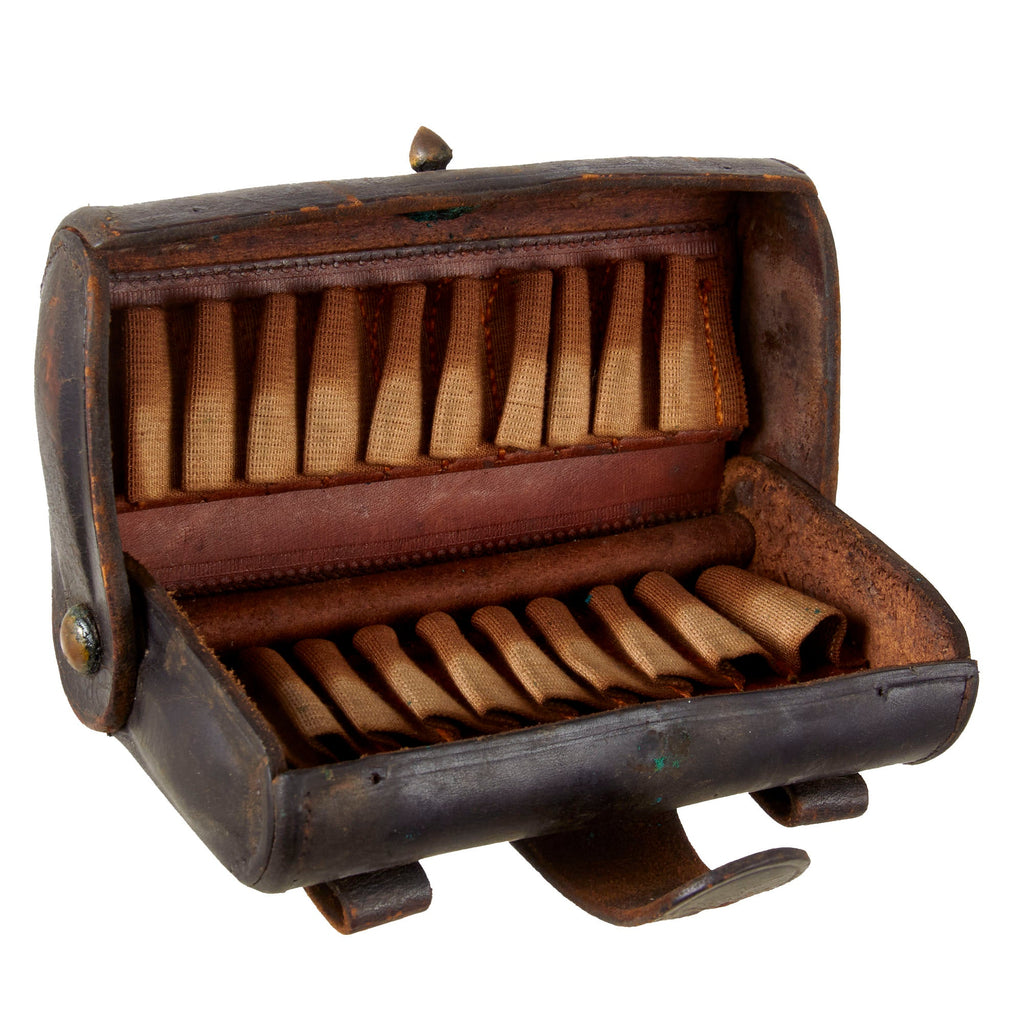 Original U.S. Indian Wars M1874 .45/70 McKeever Cartridge Box with NGP Pennsylvania National Guard Embossing - Springfield Trapdoor Rifle Original Items