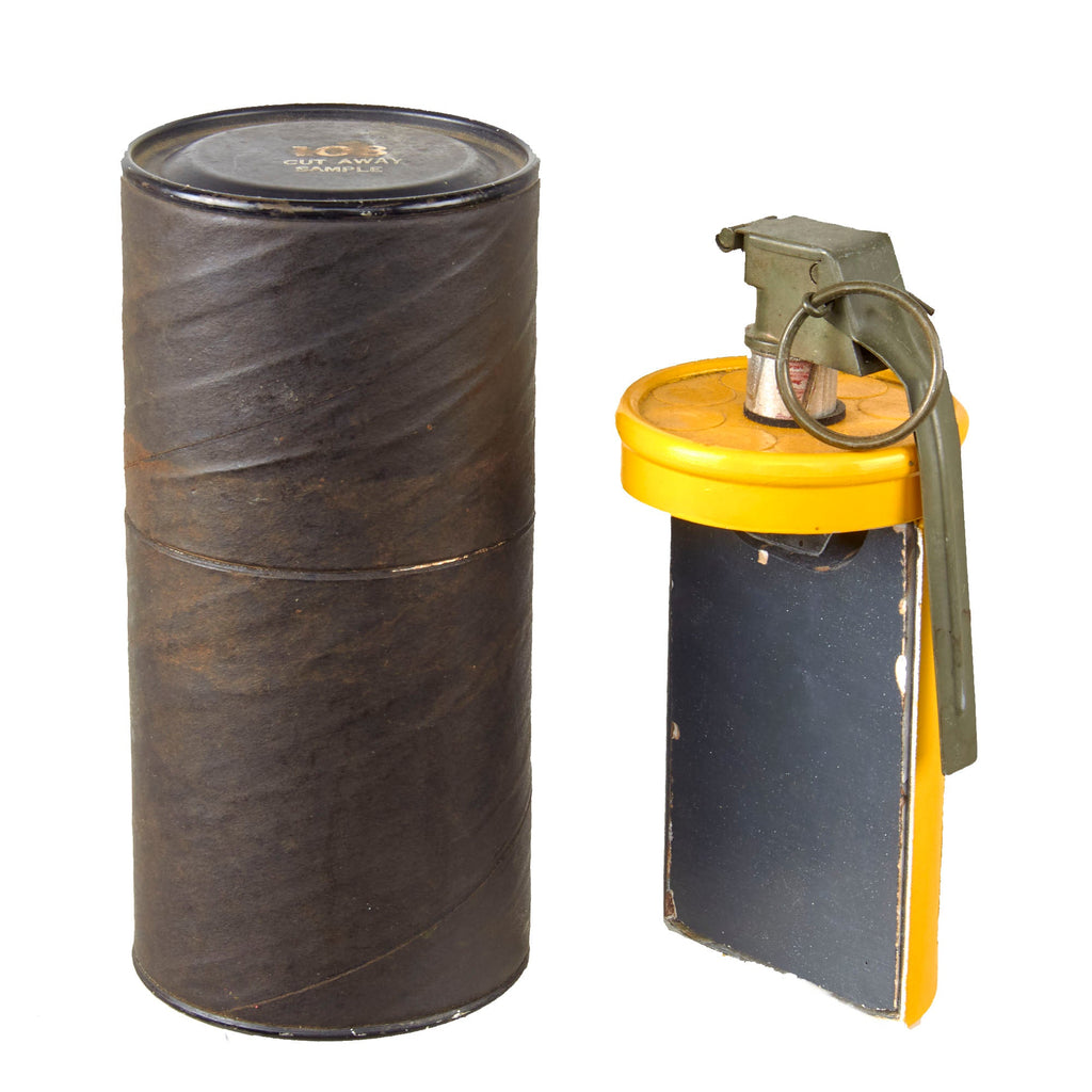Original U.S. Cold War Federal Laboratories Spedeheat Smoke Grenade Cutaway - Inert EOD Sample Room Specimen Original Items