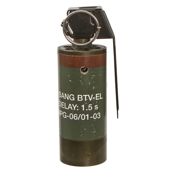 Original U.S. GWOT Inert Familiarization Model NICO BTV-1 Flash-Bang Grenade with DUMMY Sticker Original Items