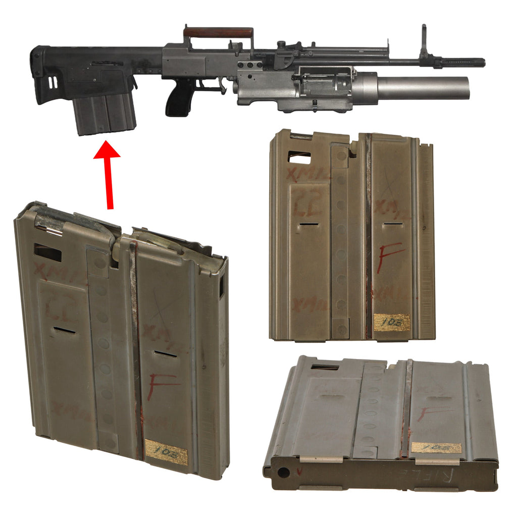 Original U.S. Vietnam War Era Experimental SPIW Special Purpose Individual Weapon Rifle Magazine - Very Rare Original Items