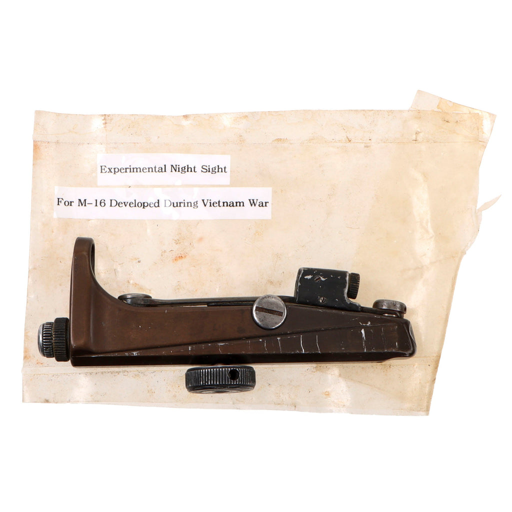 Original U.S. Vietnam War Experimental M-16 Illuminated Rear Night Sight with Spare Bulb Original Items