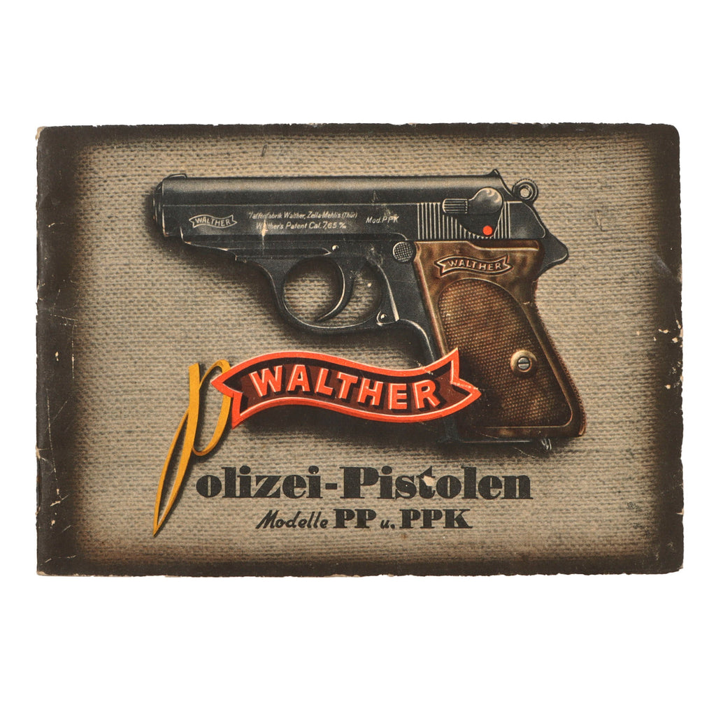 Original German WWII 1937-Dated Walther PPK Polizei-Pistolen Illustrated Manual - Rare Original Items