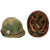 Original U.S. Vietnam War M1 Helmet with 1969 Dated Camouflage Cover and Liner - Nixon Agnew Pin
