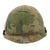 Original U.S. Vietnam War M1 Helmet with 1969 Dated Camouflage Cover and Liner - Nixon Agnew Pin