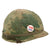 Original U.S. Vietnam War M1 Helmet with 1969 Dated Camouflage Cover and Liner - Nixon Agnew Pin
