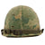 Original U.S. Vietnam War M1 Helmet with 1969 Dated Camouflage Cover and Liner - Nixon Agnew Pin