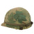 Original U.S. Vietnam War M1 Helmet with 1969 Dated Camouflage Cover and Liner - Nixon Agnew Pin