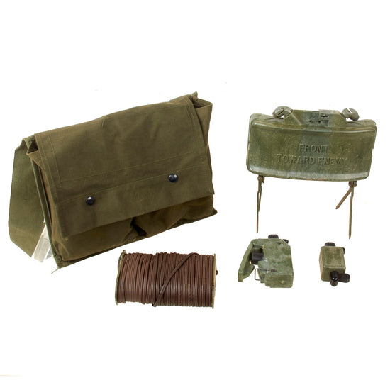 Original U.S. Vietnam War Complete M18A1 M68 Claymore Mine Training Kit with Canvas Carry Bag - Inert Original Items