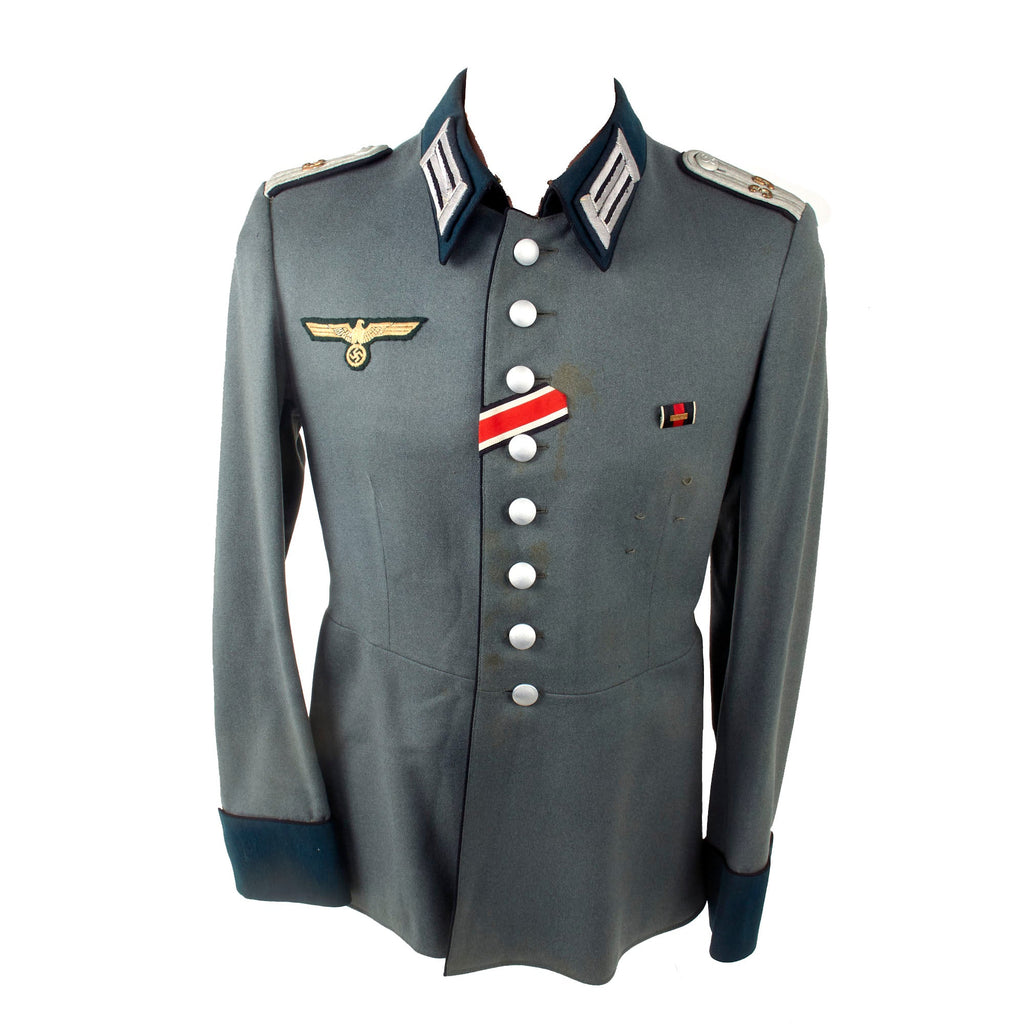 Original German WWII Heer Pioneer Combat Engineer Leutnant Office M35 Waffenrock Dress Tunic by Paul Seifert - Removed Cuff Litzen Original Items