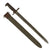 Original U.S. WWII M1942 16" Garand Rifle Bayonet by Utica Cutlery with M3 Scabbard - Dated 1942 Original Items