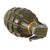 Original U.S. WWII Inert MkII Pineapple Practice Grenade with Yellow Ring & M10A3 Fuze in Original Husk Original Items