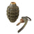 Original U.S. WWII Inert MkII Pineapple Practice Grenade with Yellow Ring & M10A3 Fuze in Original Husk Original Items