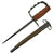Original U.S. WWI M1917 Knuckle Duster Trench Knife with Reproduction Scabbard Original Items