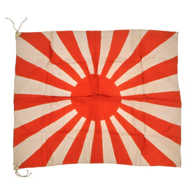 Original Japan WWII Imperial Japanese Army Rising Sun Silk War Flag - 27 x 32½”