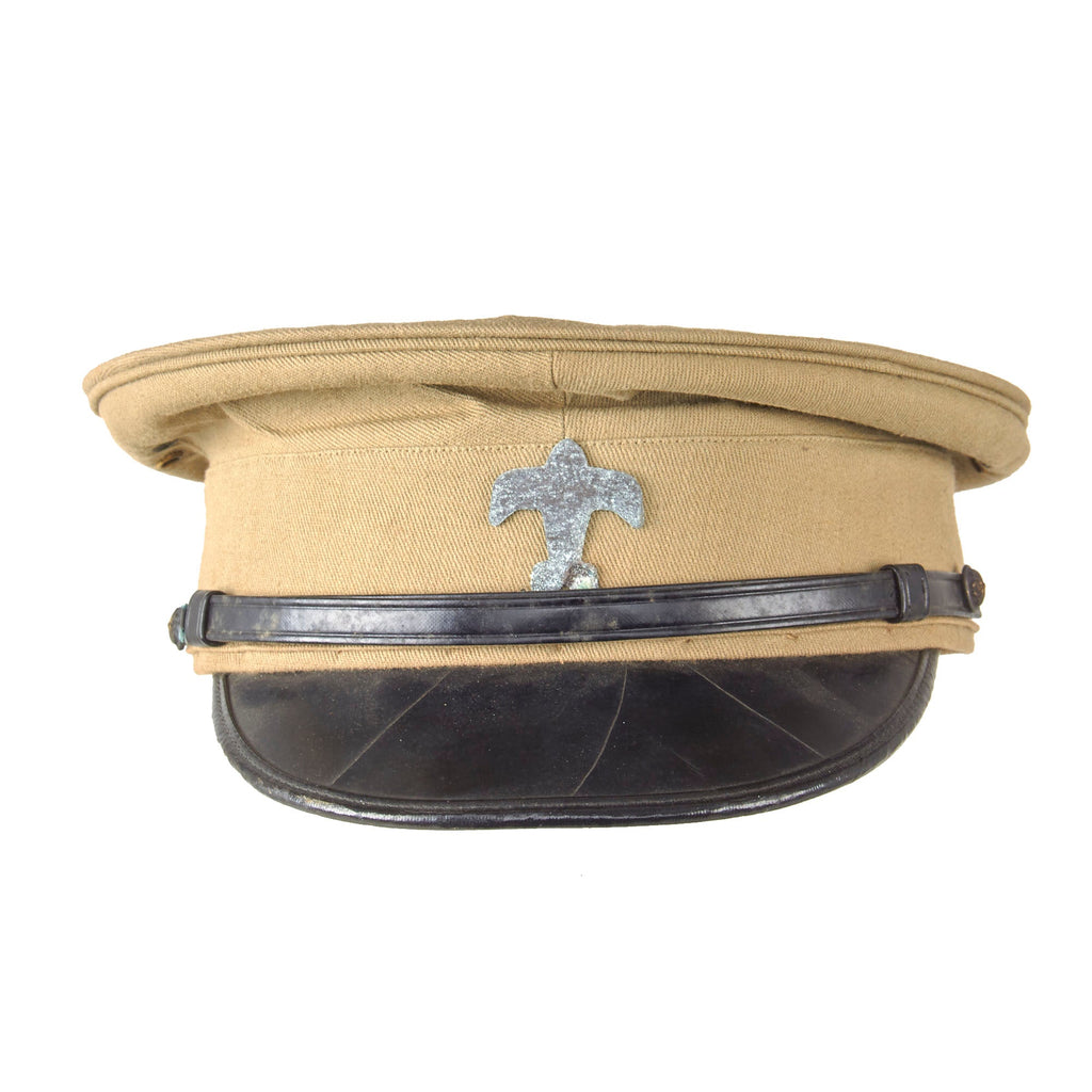 Original Imperial Japanese WWII Veteran’s Association Visor Cap with Plane Badge Original Items
