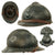 Original Rare French WWI Colonial Infantry & Navy Model 1915 Adrian Steel Helmet with First Pattern Liner & Chinstrap Original Items