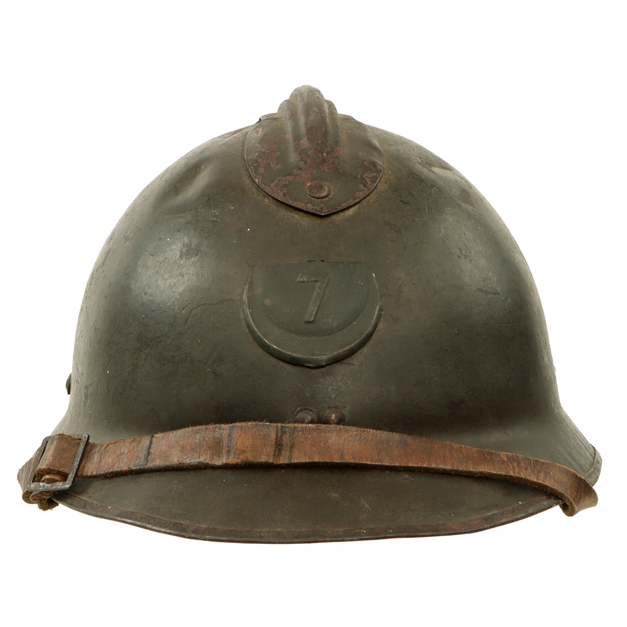 Original French WWII North African 7th Zouave M26 Adrian Helmet
