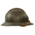 Original French WWII North African 7th Zouave M26 Adrian Helmet - Full Liner & Chinstrap - Extremely Large Size Original Items
