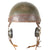 Original French WWII Model 1935 Tanker Armored Vehicle Helmet with Rare Communications Headset & Crossed Cannons RF Badge Original Items