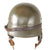 Original French WWII Model 1935 Tanker Armored Vehicle Helmet with Rare Communications Headset & Crossed Cannons RF Badge Original Items