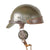 Original French WWII Model 1935 Tanker Armored Vehicle Helmet with Rare Communications Headset & Crossed Cannons RF Badge Original Items