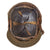 Original French WWII Model 1935 Tanker Armored Vehicle Helmet with Rare Communications Headset & Crossed Cannons RF Badge Original Items