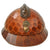 Original French WWI Era Adrian Helmet Wooden Trinket Box with Rough Adrian Inkwell Cover Original Items