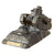 Original French Pre-WWII Renault FT Light Tank Desk Model Display with Armored Helmet Inkwell Cover & 502nd Combat Tank Regiment Regiment Plaque - Missing Inkwell Original Items