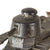 Original French Pre-WWII Renault FT Light Tank Desk Model Display with Armored Helmet Inkwell Cover & 502nd Combat Tank Regiment Regiment Plaque - Missing Inkwell Original Items