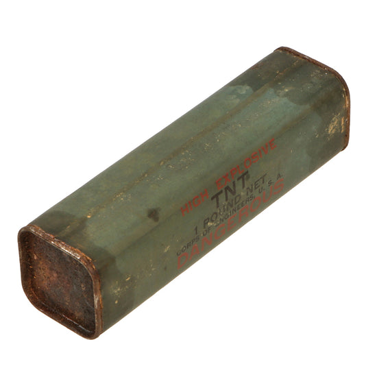 Original U.S. WWII Corps of Engineers High Explosive TNT 1 Pound Block - INERT Original Items