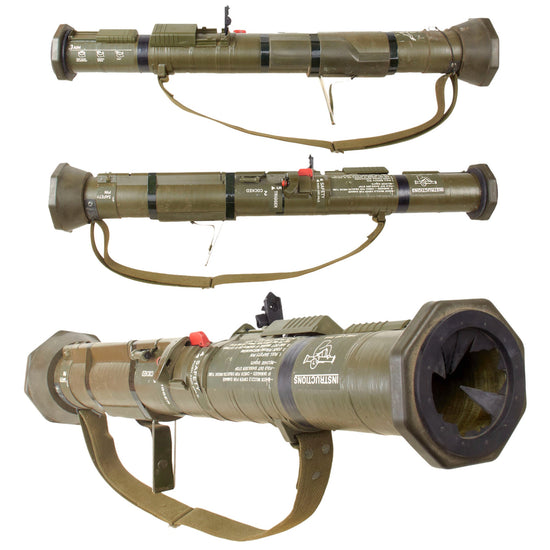 Original U.S. M136 AT-4 Recoilless Smoothbore 84mm Anti-Tank Launcher with Sling - Inert Original Items