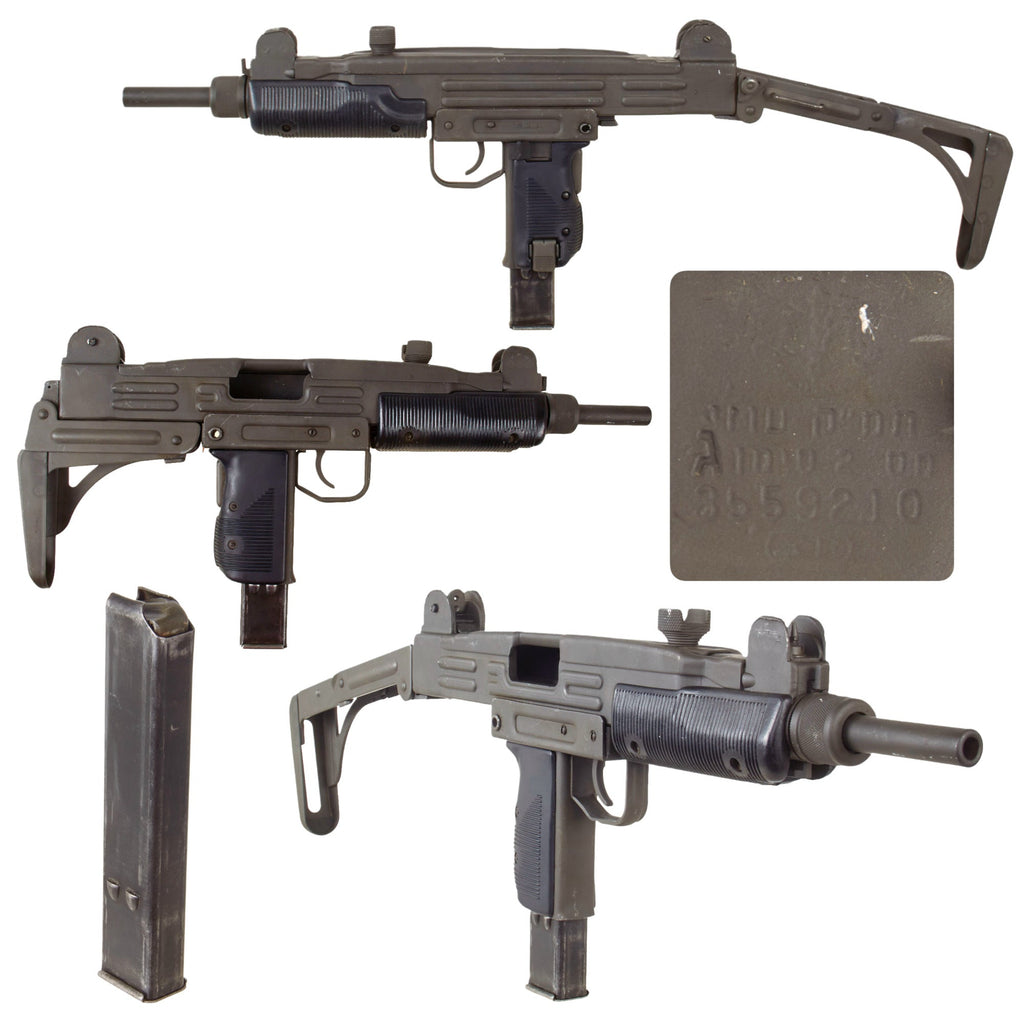 Original Israeli Six-Day War IDF-Marked UZI Display Submachine Gun by IMI with Hebrew Markings, Folding Stock, and Magazine - Serial 3559210 Original Items