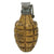 Original U.S. WWII Inert MkII Yellow Early War High Explosive Pineapple Grenade with M10A3 Fuze Original Items