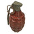 Original U.S. WWII Era Inert MkII Pre War Red Practice Pineapple Grenade with Unmarked Fuze - Circa 1920-1930 Original Items