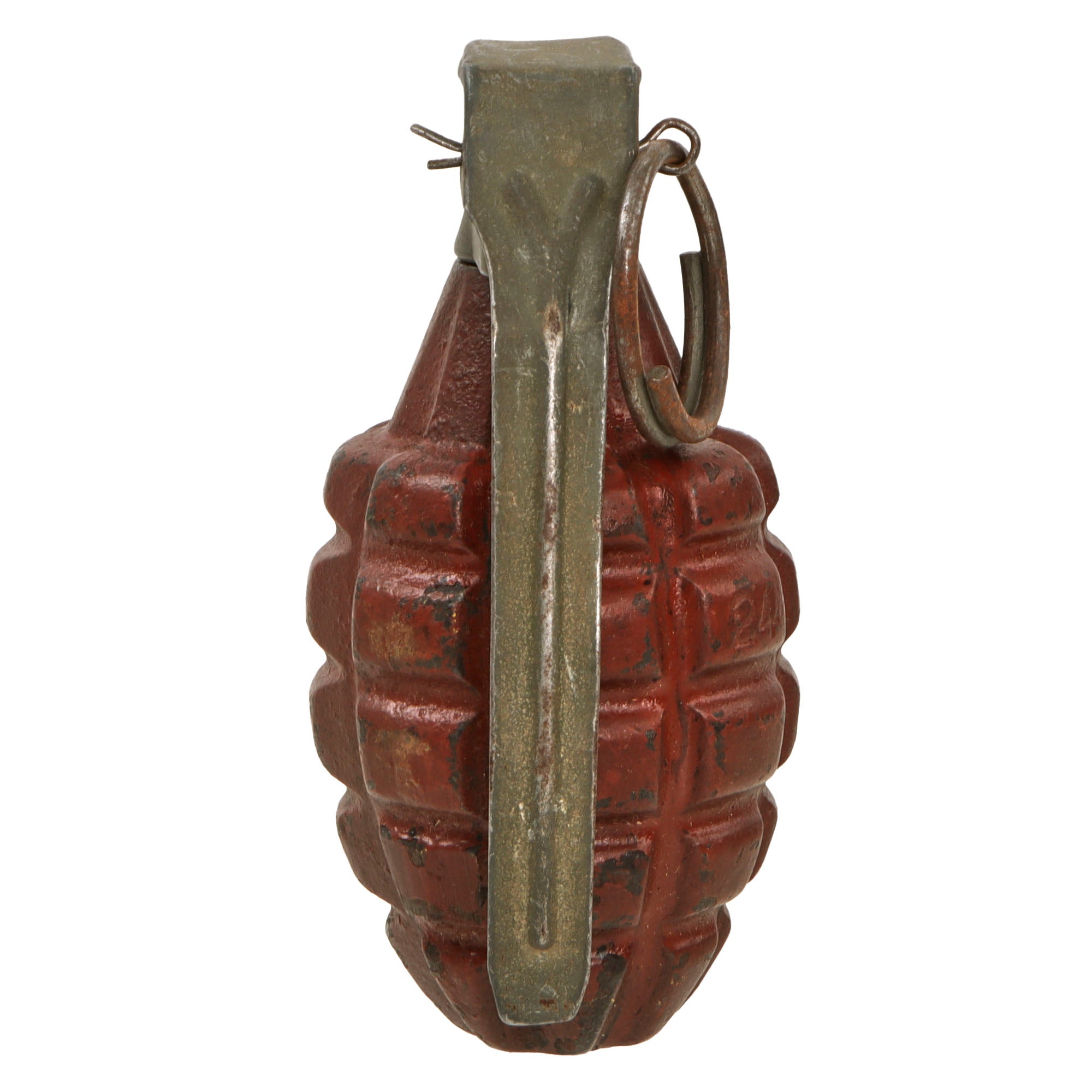 Original U.S. WWII Era Inert MkII Pre War Red Practice Pineapple