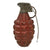 Original U.S. WWII Era Inert MkII Pre War Red Practice Pineapple Grenade with Unmarked Fuze - Circa 1920-1930 Original Items