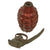 Original U.S. WWII Era Inert MkII Pre War Red Practice Pineapple Grenade with Unmarked Fuze - Circa 1920-1930 Original Items