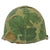 Original U.S. Vietnam War USMC M1 Helmet with Original Graffiti On Mitchell Pattern Camouflage Cover “The Big A” Original Items