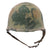 Original U.S. Vietnam War WWII Front Seam M1 Helmet with Original Graffiti On Mitchell Pattern Camouflage Cover “Combat Kelly” and “Night Jump” with Westinghouse Liner Original Items