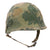 Original U.S. Vietnam War WWII Front Seam M1 Helmet with Original Graffiti On Mitchell Pattern Camouflage Cover “Combat Kelly” and “Night Jump” with Westinghouse Liner Original Items