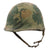 Original U.S. Vietnam War WWII Front Seam M1 Helmet with Original Graffiti On Mitchell Pattern Camouflage Cover “Combat Kelly” and “Night Jump” with Westinghouse Liner Original Items