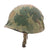 Original U.S. Vietnam War WWII Front Seam M1 Helmet with Original Graffiti On Mitchell Pattern Camouflage Cover “Combat Kelly” and “Night Jump” with Westinghouse Liner Original Items