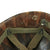 Original U.S. Vietnam War WWII Front Seam M1 Helmet with Original Graffiti On Mitchell Pattern Camouflage Cover “Combat Kelly” and “Night Jump” with Westinghouse Liner Original Items