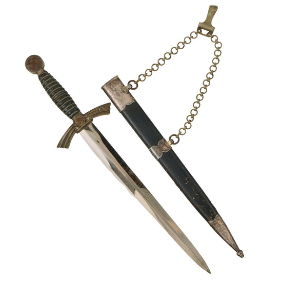 Original German WWII Early 1st Model Luftwaffe Dagger by SMF with Scabbard & Belt Hanger Original Items