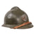 Original French WWII M1926 Adrian Helmet with Chinstrap & French Air Force Badge - Replacement Liner Original Items