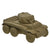 Original U.S. WWII Vehicle Identification Model Set with T17 Deerhound Armored Car, M4 Sherman Tank, and Damaged German Tank Repainted with Decals Original Items