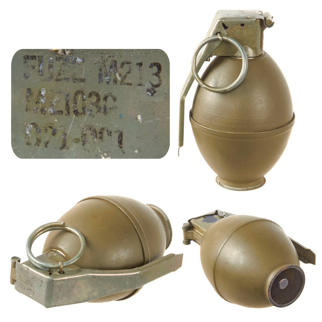 Original U.S. Korean War Vietnam War Rare M26 Lemon Grenade with M213 Fuze - Inert Original Items