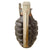 Original U.S. WWII Inert MkII Pineapple Grenade with Yellow Ring and M10A2 Fuze by The American Fireworks Company in Original Husk Original Items